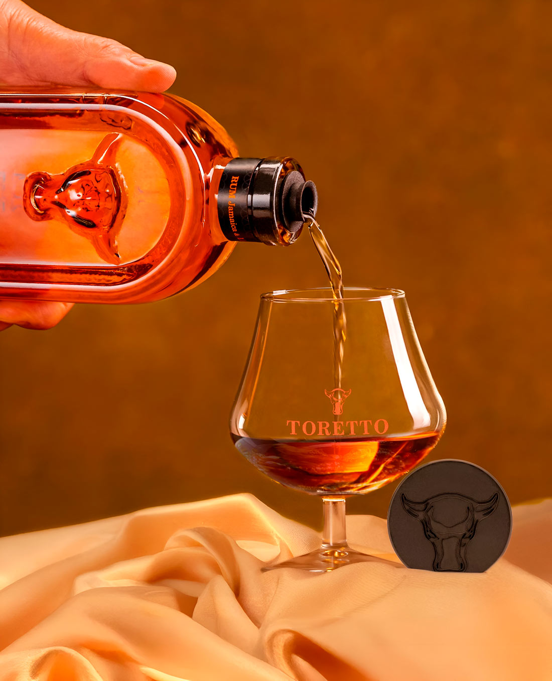 Toretto: personalized glass liquor bottle